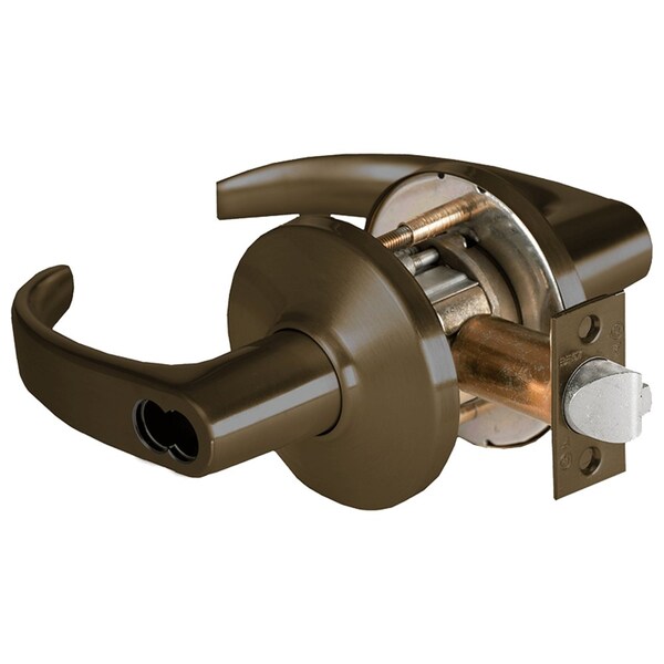 Best Grade 1 Entrance Cylindrical Lock, 14 Lever, D Rose, SFIC Less Core, Oil-Rubbed Bronze Finish, 2-3/4 9K47AB14DSTK613 - main